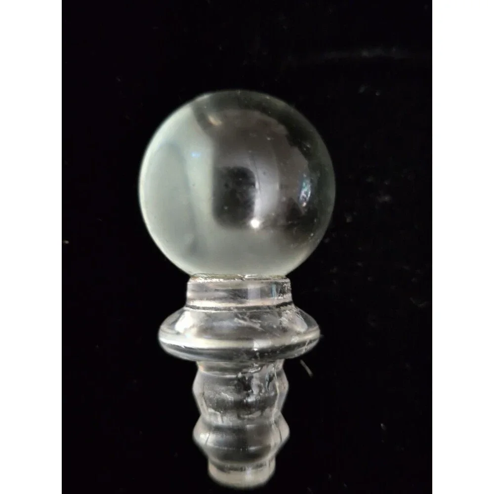 Clear Glass Sphere Decanter Bottle Stopper - Great Condition